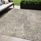 Homeroots 5' X 8' Beige Ivory And Black Geometric Washable Indoor Outdoor Area Rug 577548 - alternate 1