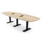 Skutchi Designs Arc Boat Conference Table With Power, 48 in W, 120 in L HAR-ABOT-48X120-T.BK-K525-EBLK - alternate 1