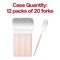 Smarty Had A Party Silver with Pink Handle Moderno Disposable Plastic Dinner Forks 240 Forks, 240PK 9320-SPF-CASE - alternate 9