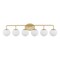 Jonathan Y Louis Parisian Globe 40" 6-Light Metal/Frosted Glass Modern Contemporary LED Vanity Light, Gold Paint JYL3560A - alternate 10