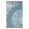 Homeroots 4' X 6' Teal Blue Floral Machine Braided Distressed Area Rug With UV Protection 555571 - alternate 5