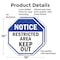 Signmission Notice Restricted Area Keep Out, 10 inch X 10 inch, Aluminum Metal Signs, 2PK OC-A-2PACK-10-176 - alternate 5