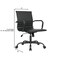 Leisuremod Harris Faux Leather Office Chair - Mid-Back Ergonomic Swivel Desk Chair, Iron Base HOBL19BLL - alternate 10