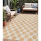 Homeroots 5' X 8' Peach And Ivory Polka Dot Washable Indoor Outdoor Area Rug 614930 - alternate 1