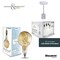 Bulbrite 4WLED JEWEL NATURAL SHAPED GRAND, 2200K FILAMENT W/ WHITE MARBLE PENDANT, WHITE STRING 810177 - alternate 12