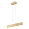 Jonathan Y Draper 32" Adjustable Integrated LED Metal Linear Pendant, Light Brown Wood Finish JYL7018C - alternate 1