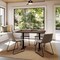 Flash Furniture 48" x 30" Tabletop, Seamless Surface Technology, Dark Brown and 5" x 22" Black Table Height T-Bases ST-REC3048-WBR-T0522-GG - alternate 9