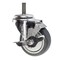 Service Caster 4 Inch SS Thermoplastic Rubber Swivel 12mm Threaded Stem Caster with Brake SCC-SSTS20S414-TPRB-TLB-M1215 - alternate 1