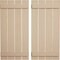 Ekena Millwork Rustic Four Board Spaced Board-n-Batten Sandblasted Faux Wood Shutters, 23 1/2W x 44H, PR SHUBSS23X44SDPR - alternate 1