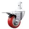 Service Caster 3.5 Inch Red Poly Swivel 3/4 Inch Square Stem Caster with Total Lock Brake SCC SCC-SQTTL20S3514-PPUB-RED-34 - alternate 1