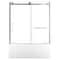 Kingston Brass 60" Acrylic Alcove Right-Hand Drain Tub with Left Sliding Tub Door, White/Brushed Nickel KVTDE603121R8 - alternate 1