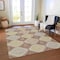 Homeroots 8' X 10' Chocolate And Beige Floral Washable Indoor Outdoor Area Rug 610748 - alternate 8