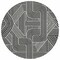 Homeroots 8' Black And Ivory Round Abstract Washable Indoor Outdoor Area Rug 594907 - alternate 6