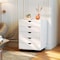Simple Deluxe 5 Drawer Chest, Storage Cabinet Dressers with Wheels, Dressers Storage Cabinets, Dresser Mobile Cab 3A88CHEST5C01WHT - alternate 7