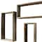 Homeroots Set of Three Gray Wood Hanging Dimensional Sculpture, 3PK 380355 - alternate 3