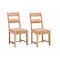 Homeroots Set of Two Brown Fabric And Wood Ladder Back Dining Side Chairs 565291 - alternate 8