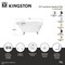 Kingston Brass 53" Cast Iron Oval Single Slipper Clawfoot Tub, No Faucet Drillings, White/Brushed Brass VCTND5328NT7 - alternate 2