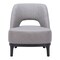 Homeroots 26" Gray And Black Upholstered Lounge Chair 556458 - alternate 9