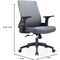 Leisuremod Brio Modern Office Chair with Adjustable Swivel Cotton Upholstered Task Chair BO60GR - alternate 7