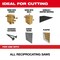 Milwaukee Tool Reciprocating Saw Blade, Tapered Back 48-00-7552 - alternate 10
