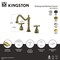 Kingston Brass Double-Handle Widespread Kitchen Faucet, Brushed Brass KB1797BEXLS - alternate 6