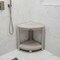 Homeroots 17" White Teak Corner Shower Bench 376705 - alternate 7
