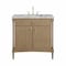 James Martin Vanities Kinnsden 36" Single Vanity, Weathered Oak w/ 3 CM Carrara Marble Top D680-V36-WTO-3CAR - alternate 1