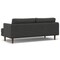 Homeroots 76" Gray Fabric Sofa With Brown Legs 640983 - alternate 7
