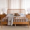 Baxton Studio Lucera Mid-Century Oak Brown Queen Size Bobbin Bed 257-14017-ZORO - alternate 8