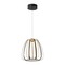 Jonathan Y Gigi 11.5" Modern Glam Metal Adjustable Dimmable Stripe Cage Integrated LED Pendant, Black/Gold Paint JYL7149A - alternate 1