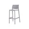 Homeroots Set of Two 30" Gray Heavy Duty Plastic Low Back Outdoor Bar Height Chairs, 2PK 565361 - alternate 1
