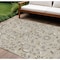 Homeroots 9' X 12' Beige Brown And Gray Floral Washable Indoor Outdoor Area Rug 597798 - alternate 1