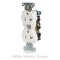 Leviton Duplex Receptacle Outlet, 20A, Ivory, 125V CR020-I - alternate 3
