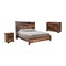 Homeroots Three Piece Dark Brown Solid Wood Bedroom Set 554223 - alternate 1