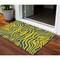 Homeroots 3' X 5' Yellow And Blue Animal Print Washable Indoor Outdoor Area Rug 600714 - alternate 1