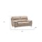 Homeroots 64in Beige And Silver Faux Leather Loveseat 329567 - alternate 5