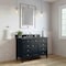 James Martin Vanities Brittany 48'' S Vanity, Black Onyx w/ Parisien Bleu Silestone Top w/FreePower Wireless Charger 650-V48-BKO-FPBL - alternate 9