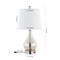 Jonathan Y Dino 21" Farmhouse Industrial Iron/Glass LED Table Lamp with USB Charging Port, Silver, 2PK JYL1109A-SET2 - alternate 8
