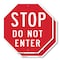 Signmission Stop Do Not Enter, 18 inch X 18 inch, Plastic Sign, 2PK OC-P-2PACK-18-11 - alternate 1