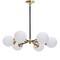 Jonathan Y Caleb Adjustable 6-Light 28" Brass Cluster Pendant Brass Gold/Black JYL9059B - alternate 10