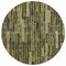 Homeroots 8' Olive Green And Dark Olive Green Round Striped Washable Indoor Outdoor Area Rug 608960 - alternate 9