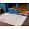 Homeroots 3' X 5' Pink And Ivory Abstract Washable Indoor Outdoor Area Rug 612959 - alternate 1
