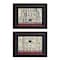 Homeroots Set Of Two Hot Bath 2 Black Framed Print Bathroom Wall Art, 2PK 405916 - alternate 1