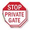 Signmission Stop Private Gate, 10 inch X 10 inch, Vinyl Decal, 2PK OC-D-2PACK-10-131 - alternate 1