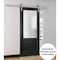 Sartodoors Sturdy Barn Door, Lucia 22 Matte Black with Frosted Glass, 6.6FT Rail Hangers Heavy Hardware Set ,  LUCIA22BD-S-BLK-36 - alternate 7
