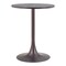 Homeroots 24" Black and Bronze Wood and Steel Pedestal Base Round Top Dining Table 572241 - alternate 7