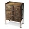 Homeroots 23" Bronze Metal Six Drawer Chest 389728 - alternate 1