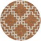 Homeroots 8' Brown And Ivory Round Geometric Washable Indoor Outdoor Area Rug 593782 - alternate 8