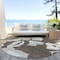 Homeroots 8' Brown Beige And Taupe Round Floral Washable Indoor Outdoor Area Rug 589532 - alternate 4