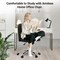Yssoa Simple Deluxe Armless Office Desk Chair, Modern Cute Swivel Vanity Chair Comfy Home Office Chairs w 3A88HKCHAIROFFICEDGY01 - alternate 5